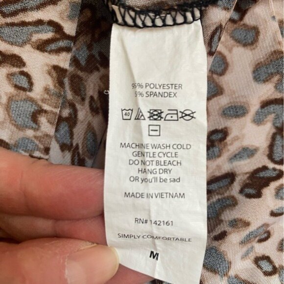 Lularoe Size M Animal Print "Azure" Swing Skirt - Picture 7 of 7